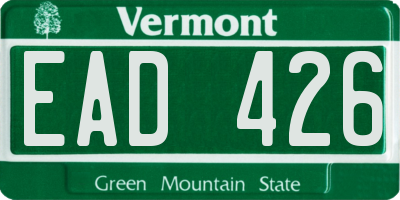 VT license plate EAD426