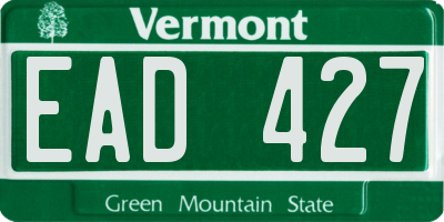 VT license plate EAD427