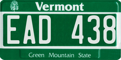 VT license plate EAD438