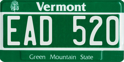 VT license plate EAD520