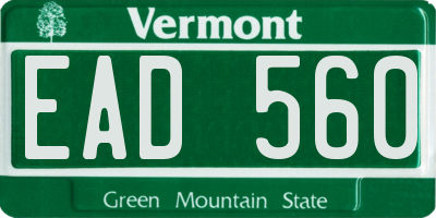 VT license plate EAD560