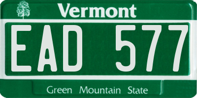 VT license plate EAD577