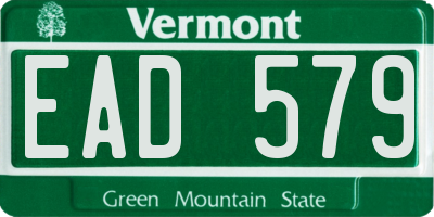 VT license plate EAD579