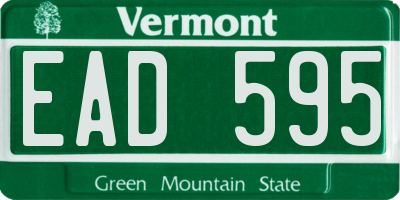 VT license plate EAD595