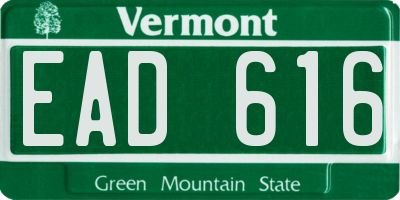 VT license plate EAD616