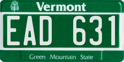 VT license plate EAD631