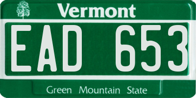 VT license plate EAD653