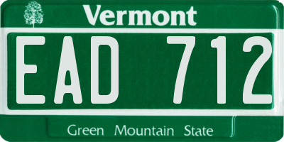 VT license plate EAD712