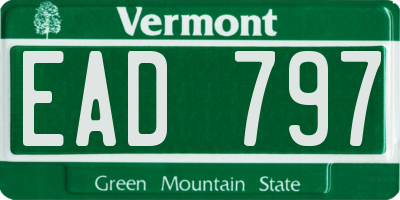 VT license plate EAD797