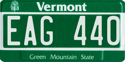 VT license plate EAG440
