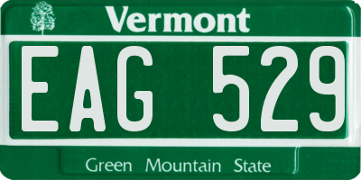 VT license plate EAG529