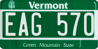 VT license plate EAG570