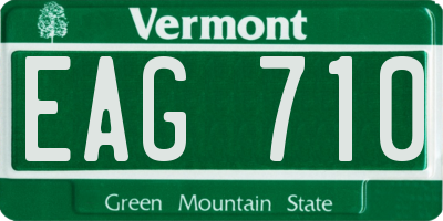 VT license plate EAG710