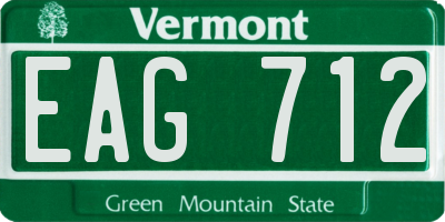 VT license plate EAG712