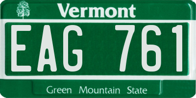 VT license plate EAG761