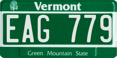 VT license plate EAG779