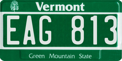 VT license plate EAG813