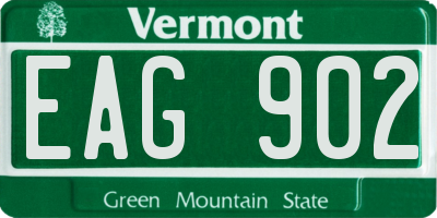 VT license plate EAG902