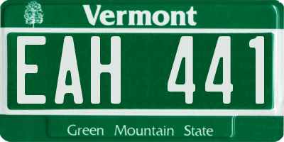 VT license plate EAH441