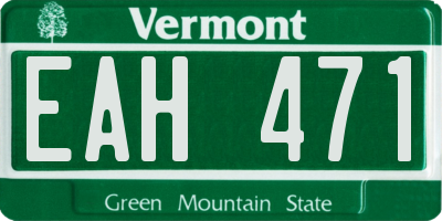 VT license plate EAH471