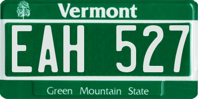 VT license plate EAH527