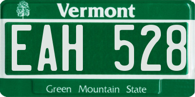 VT license plate EAH528