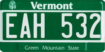 VT license plate EAH532
