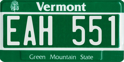 VT license plate EAH551