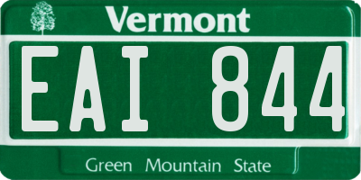 VT license plate EAI844