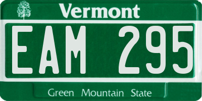 VT license plate EAM295