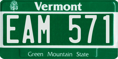 VT license plate EAM571