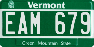 VT license plate EAM679