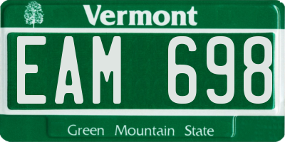 VT license plate EAM698