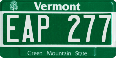 VT license plate EAP277