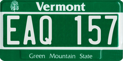 VT license plate EAQ157