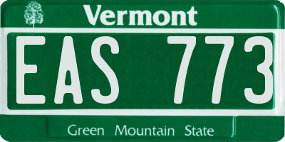 VT license plate EAS773