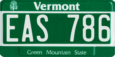 VT license plate EAS786