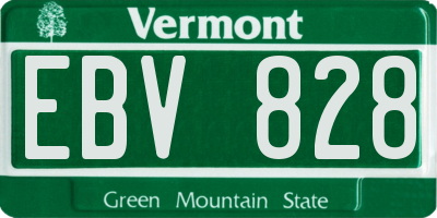 VT license plate EBV828
