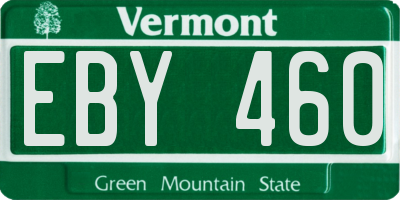VT license plate EBY460