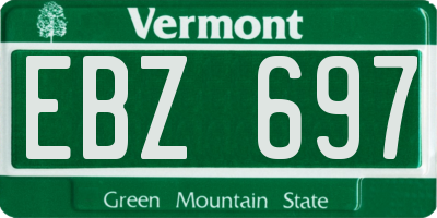 VT license plate EBZ697