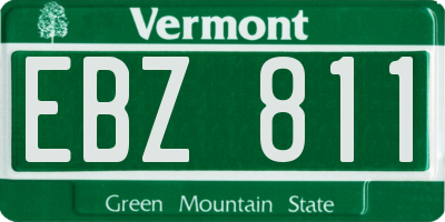 VT license plate EBZ811