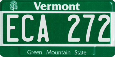 VT license plate ECA272
