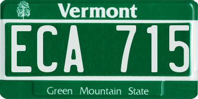 VT license plate ECA715