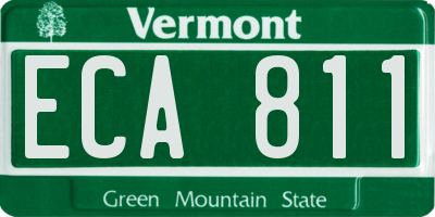 VT license plate ECA811