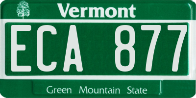 VT license plate ECA877