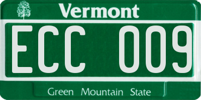 VT license plate ECC009