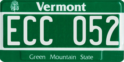 VT license plate ECC052