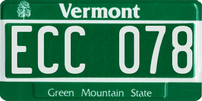 VT license plate ECC078