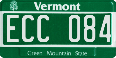 VT license plate ECC084