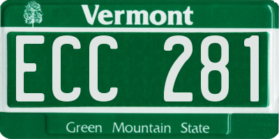 VT license plate ECC281